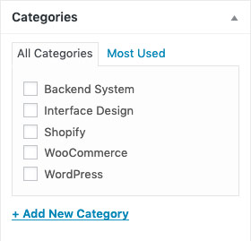 Categories Widget